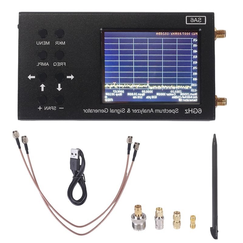 Signal Generator Spectrum Analyzer - ABCL SA6 draagbare spectrumanalysator signaalgenerator 35-6000Mhz