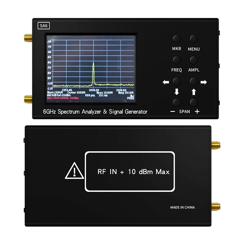 Signal Generator Spectrum Analyzer - SA6 6GHz 3,2 inch draagbare spectrumanalysator