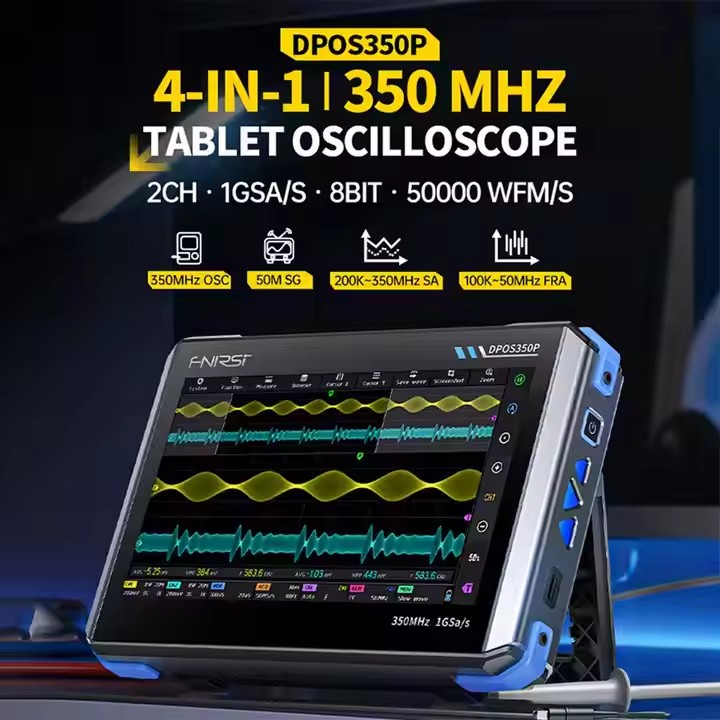 Signal Generator Spectrum Analyzer - FNIRSI DPOS350P 4-IN-1 350MHz digitale oscilloscoop