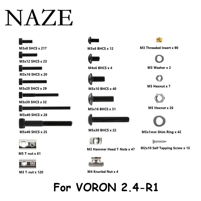 Voron 2.4 R2 Kit - Naze Voron2.4 3D Printer R1/R2 V2.4