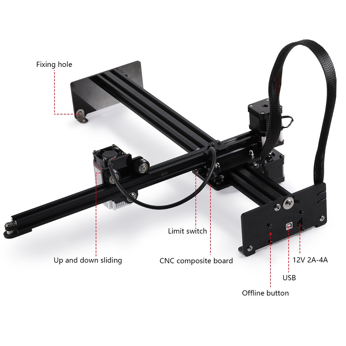 In Voorraad NEJE 3 PLUS N40630 - Mini Laser Engraver Cnc Router recensie en prijs