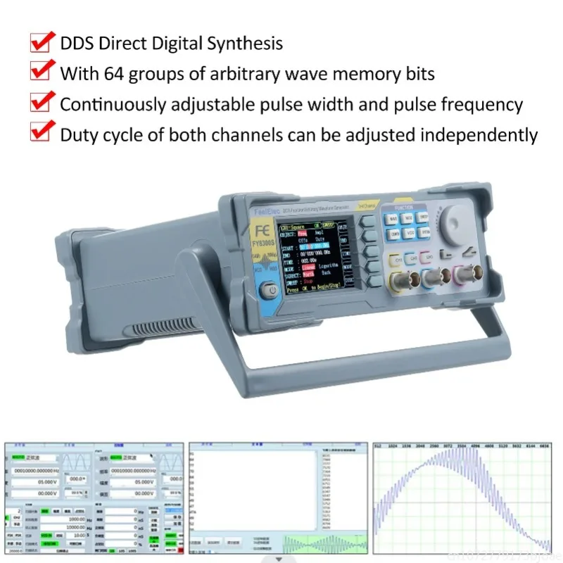 FeelElec FY8300S 60/40/20MHz 3 - Function Arbitrary Waveform Generator recensie en prijs