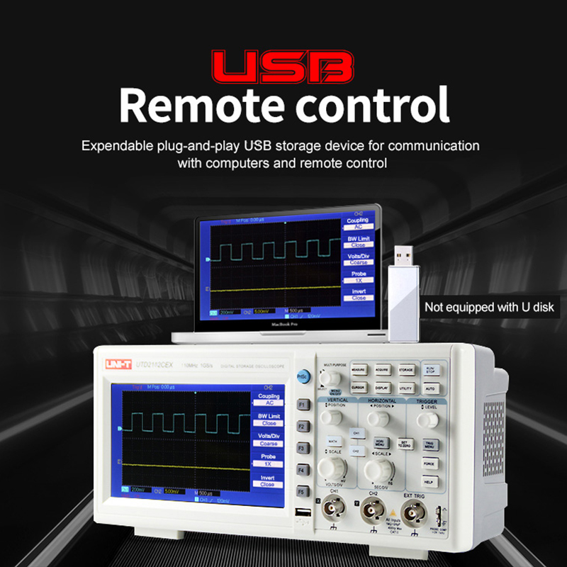 UNI-T Digitale Oscilloscoop UT - Digital Storage Oscilloscope 100Mhz recensie en prijs