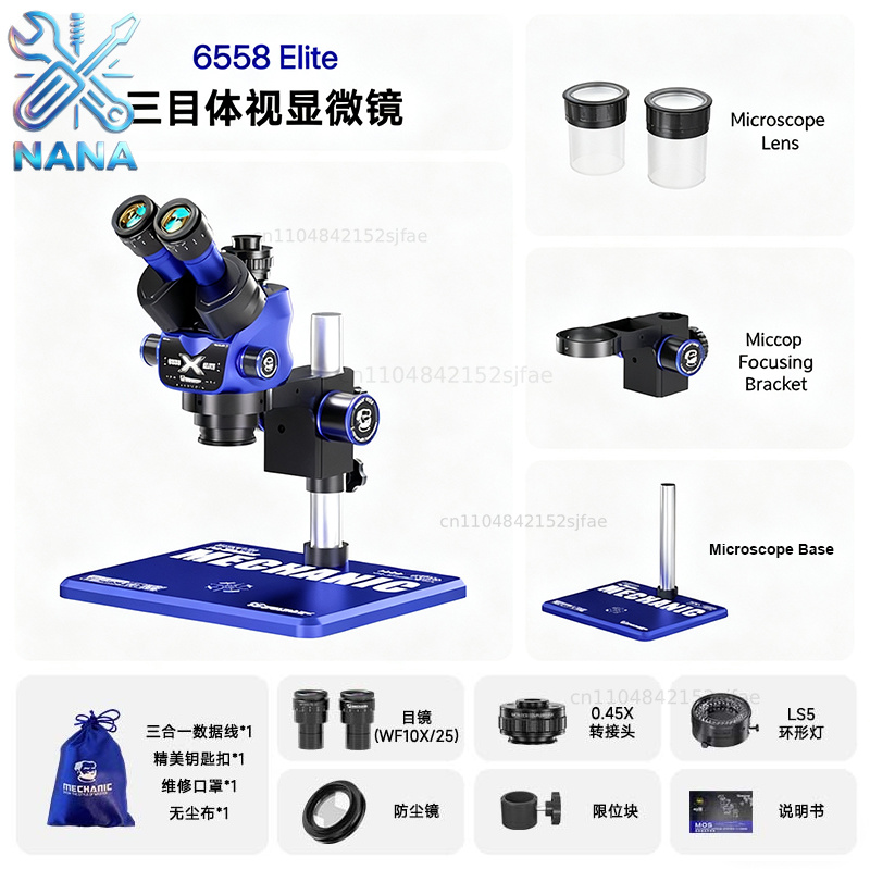 MECHANIC 6558 Elite Trinoculai - Stereo Trinocular Microscope Pcb recensie en prijs
